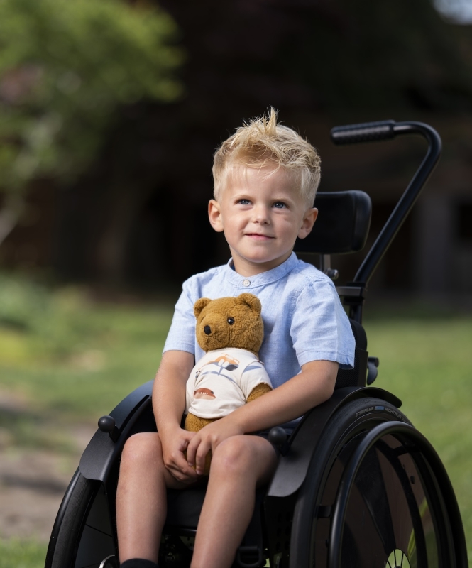 Boaz kind-ambassadeur Spieren voor Spieren. Podcast Kracht van minder.