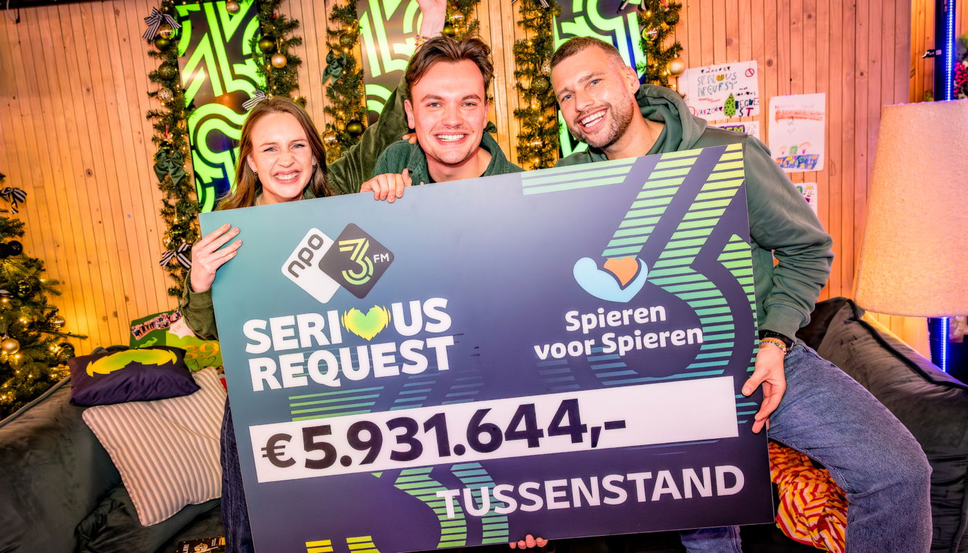 Tussenstand 3FM Serious Request 2025 title=